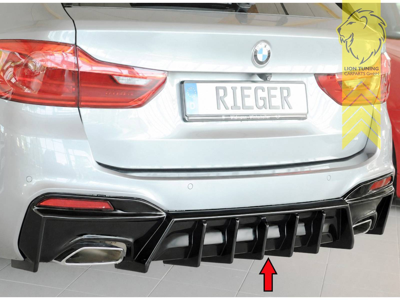 links und rechts, schwarz glänzend, für Fahrzeuge mit Anhängerkupplung, nur passend für Fahrzeuge mit M-Paket, ABS Kunststoff, Eintragungsfrei / mit ABE